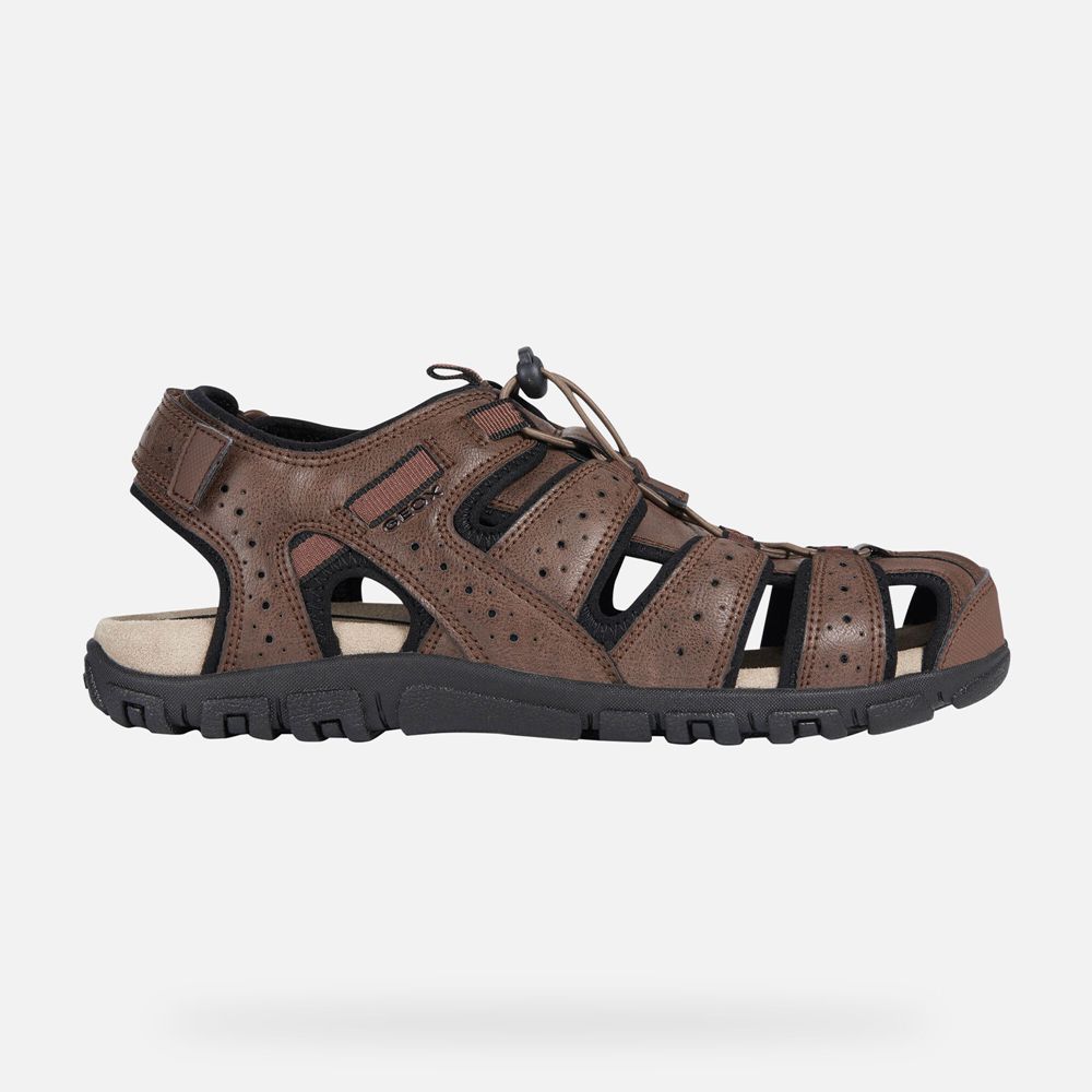 Geox Sandals Brown Strada - Geox Mens Shoes - WBKQGL528